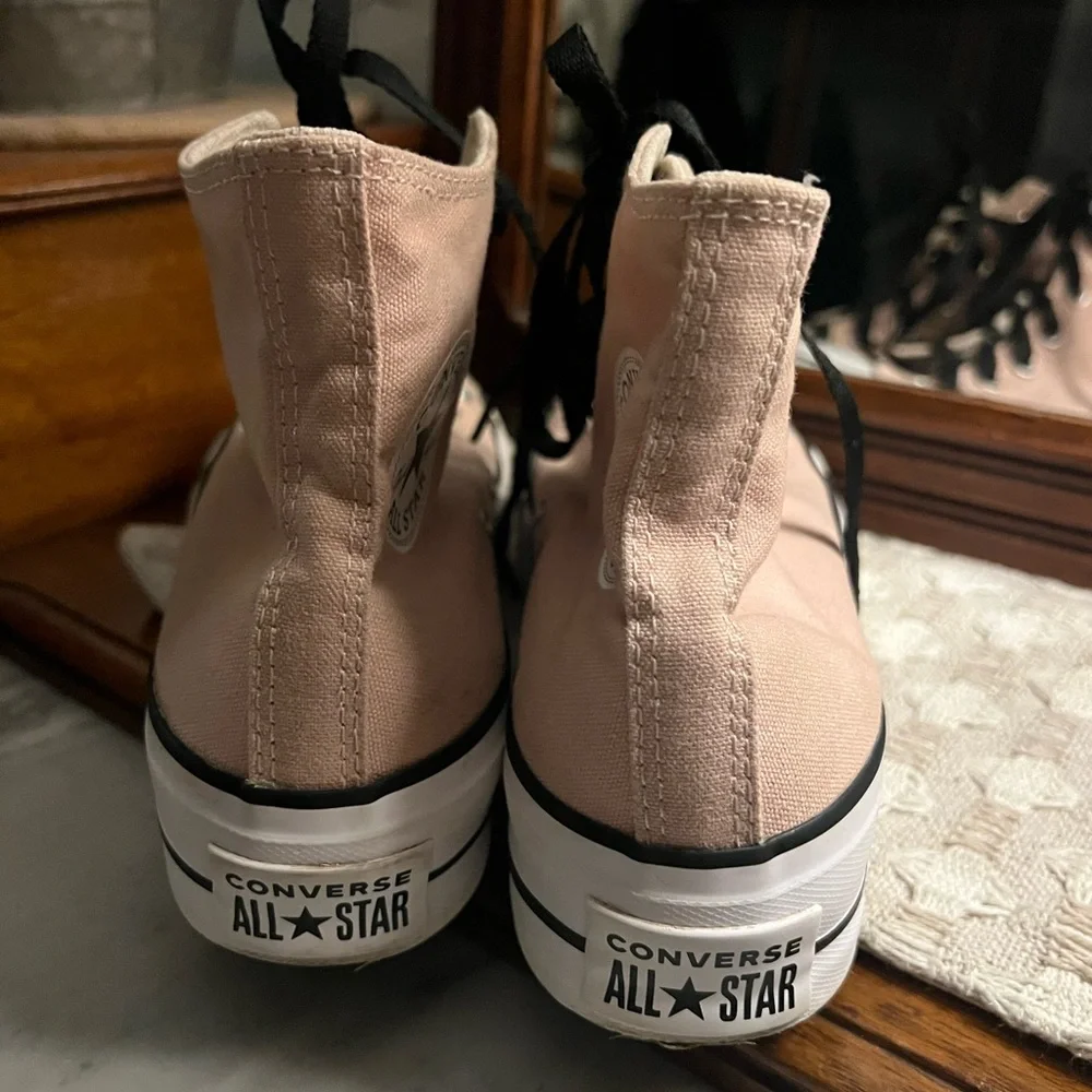 CONVERSE All Star Classic‎ High Top Platform Sneakers Pink White Black Women's 7